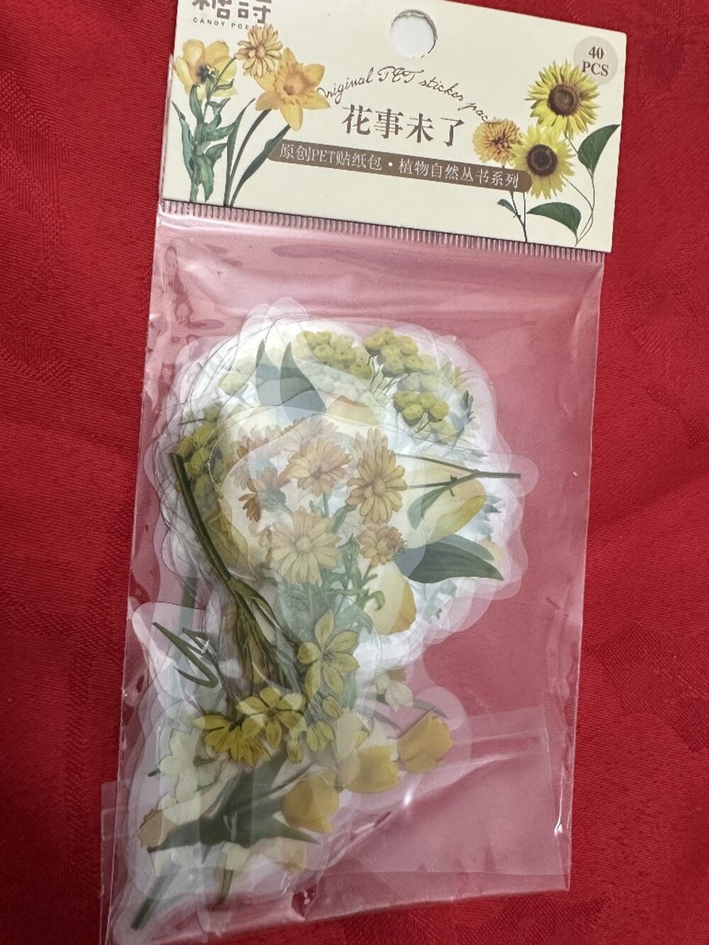 3 For $25 - Candy Poetry "Unfinished Floral Affair" Flower Stickers Pack